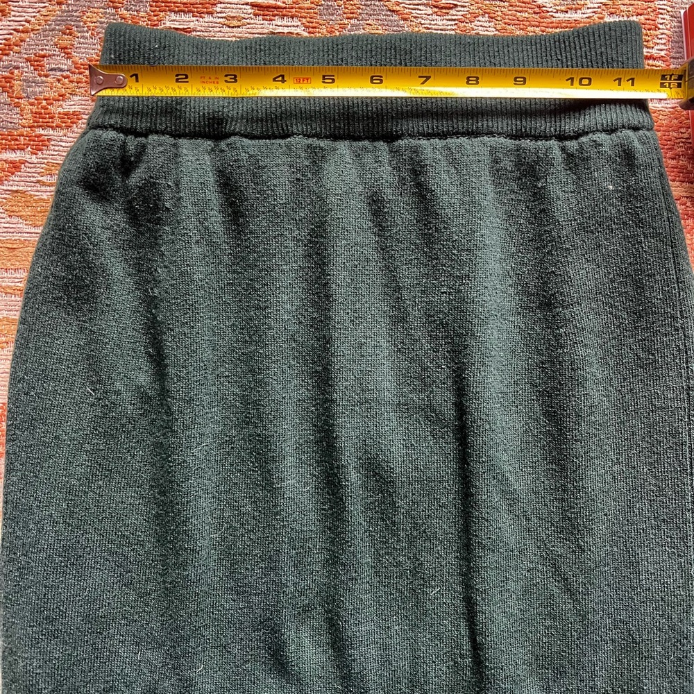 Vintage 90s United Colors Of Benetton Forest Green Pencil Skirt - Picture 4 of 6